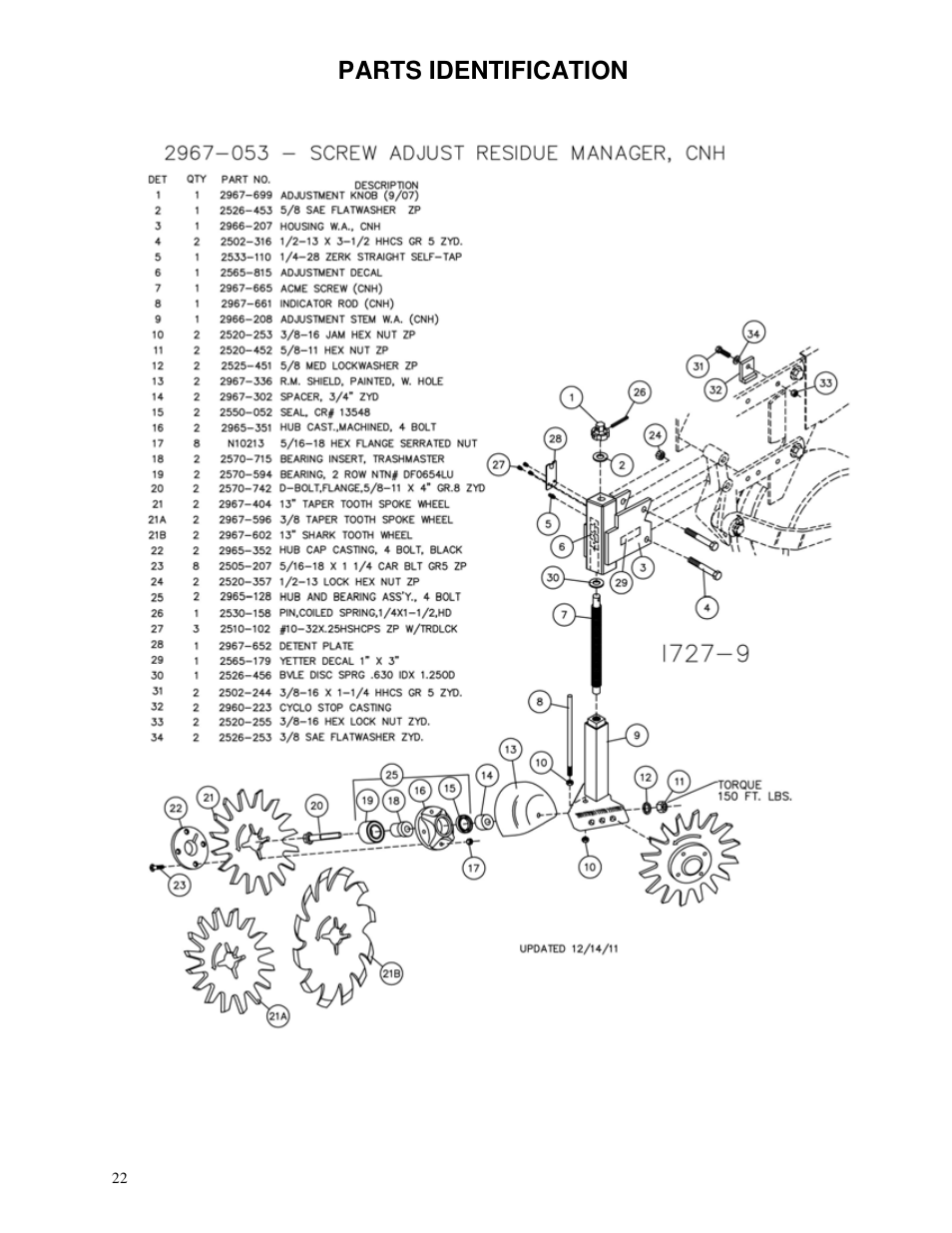 Yetter 2967 Series Screw Adjust Residue Manager User Manual | Page 22 / 36
