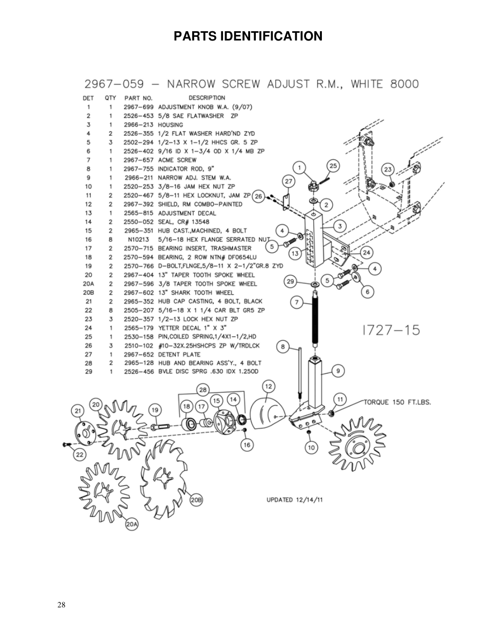 Yetter 2967 Series Screw Adjust Residue Manager User Manual | Page 28 / 36