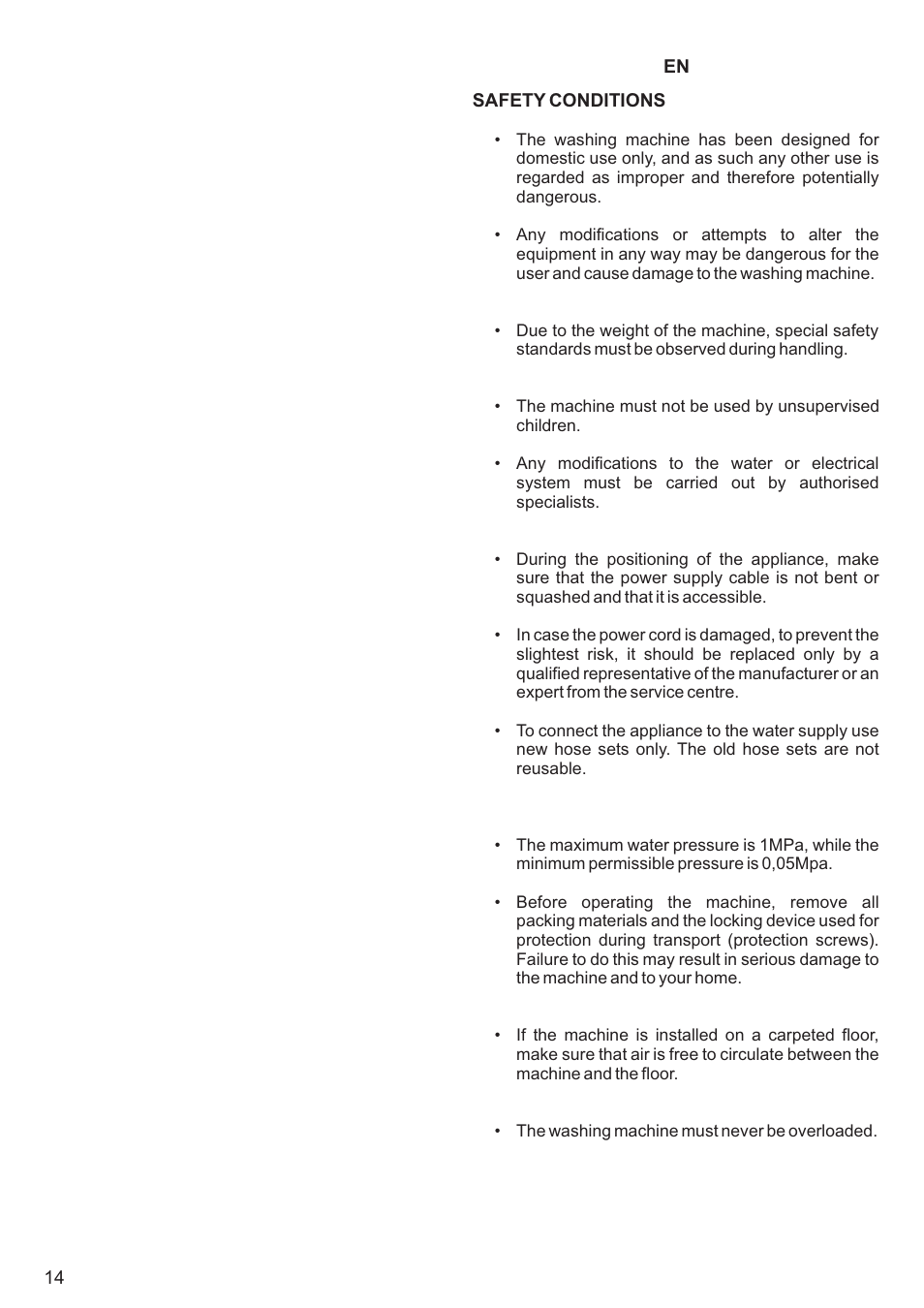 Kaiser С вертикальной загрузкой User Manual | Page 14 / 64