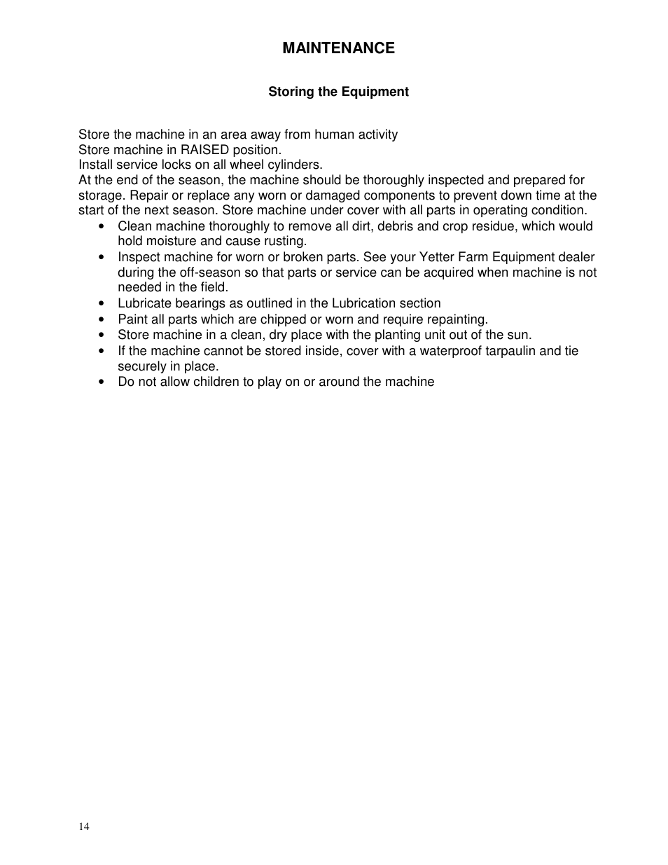 Yetter 2967 Notched Disc Residue Manager User Manual | Page 14 / 24