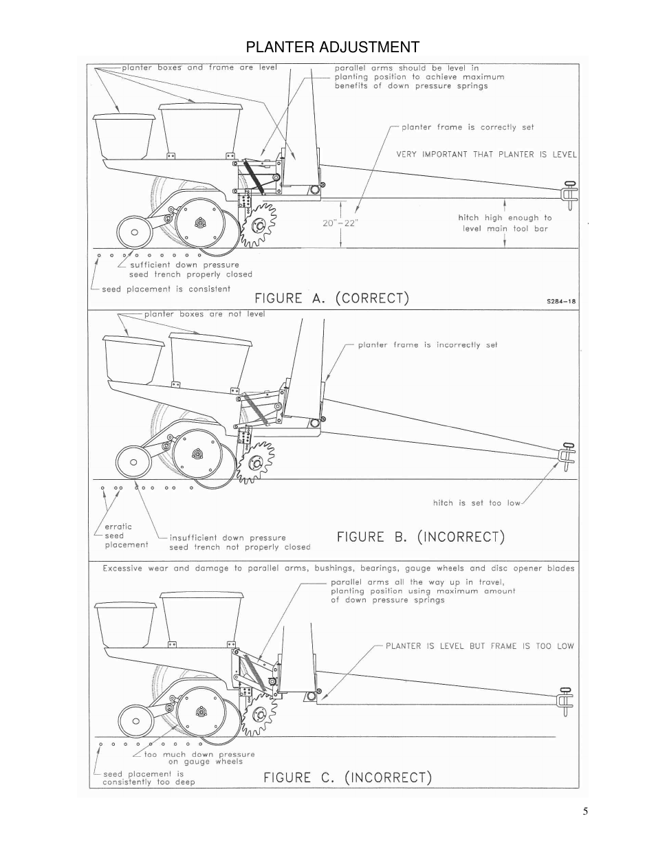 Planter adjustment | Yetter 2967 Notched Disc Residue Manager User Manual | Page 5 / 24