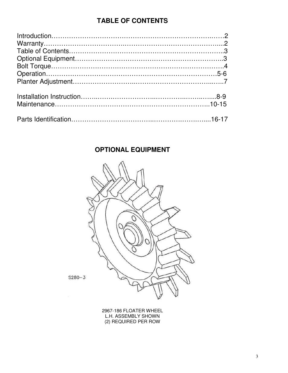 Yetter 2967-002 Single Wheel Residue Manager for Twin row User Manual | Page 3 / 18