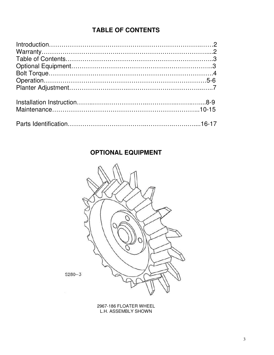 Yetter 2967-003 Single Wheel Residue Manager For Monosem Planter User Manual | Page 3 / 18