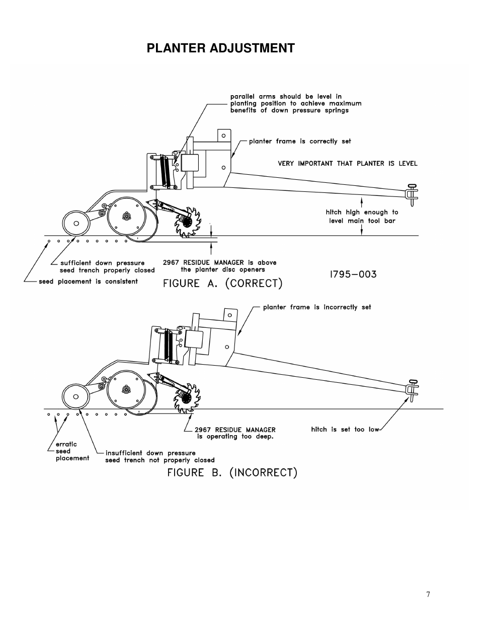 Planter adjustment | Yetter 2967-003 Single Wheel Residue Manager For Monosem Planter User Manual | Page 7 / 18