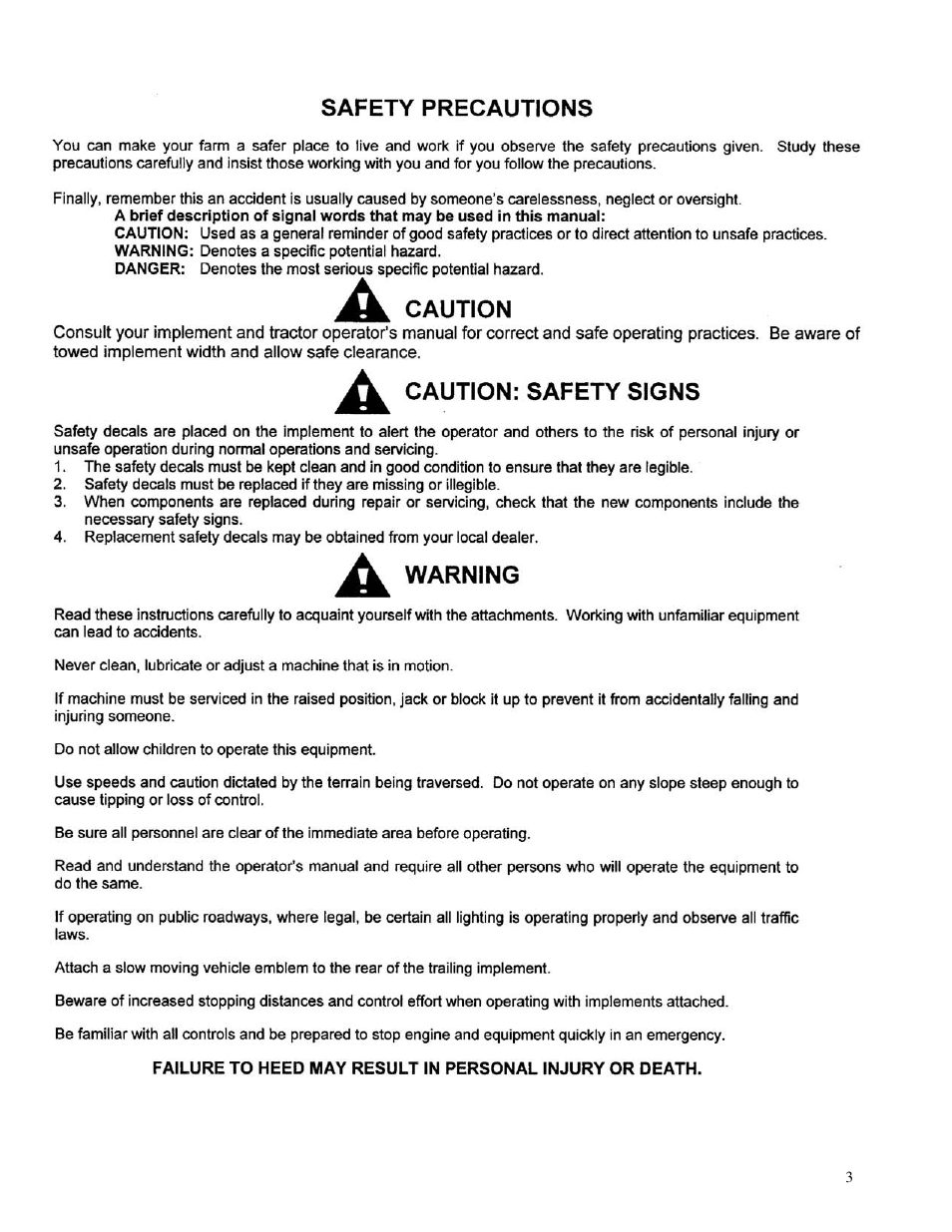Yetter 2967-014 TITAN Series Narrow Row Short U.N.T. Residue Manager User Manual | Page 3 / 24