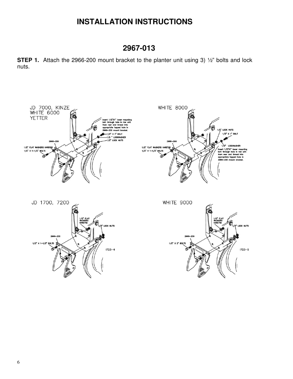 Yetter 2967-014 TITAN Series Narrow Row Short U.N.T. Residue Manager User Manual | Page 6 / 24