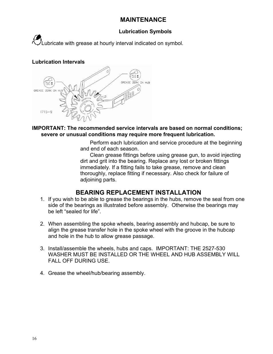 Yetter 2967-024 Titan Residue Manager User Manual | Page 16 / 20