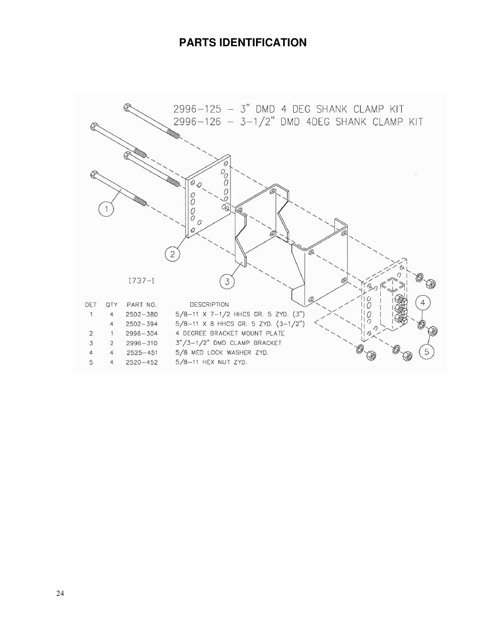 Parts identification | Yetter 2967-082 Residue Managers User Manual | Page 24 / 28
