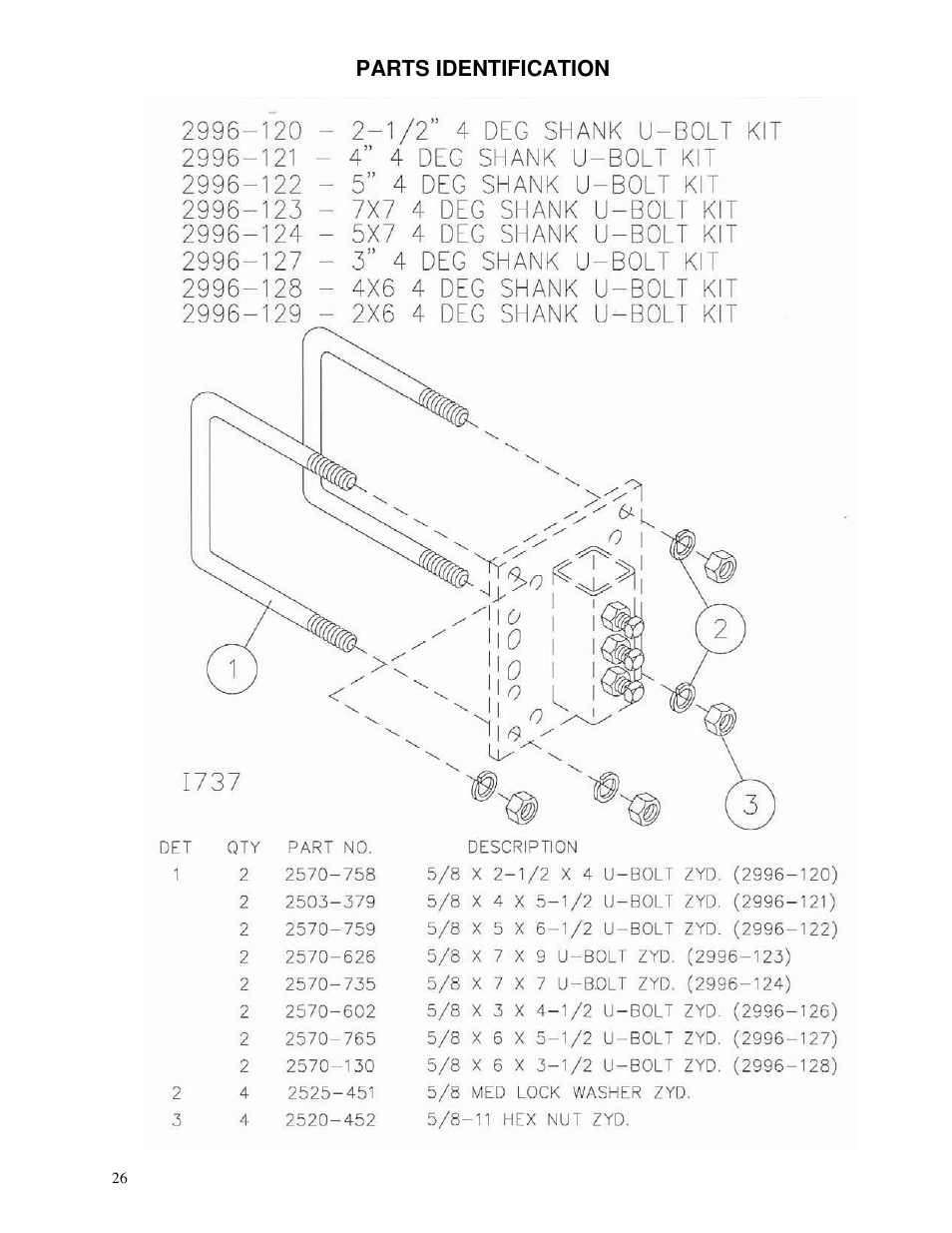 Parts identification | Yetter 2967-082 Residue Managers User Manual | Page 26 / 28