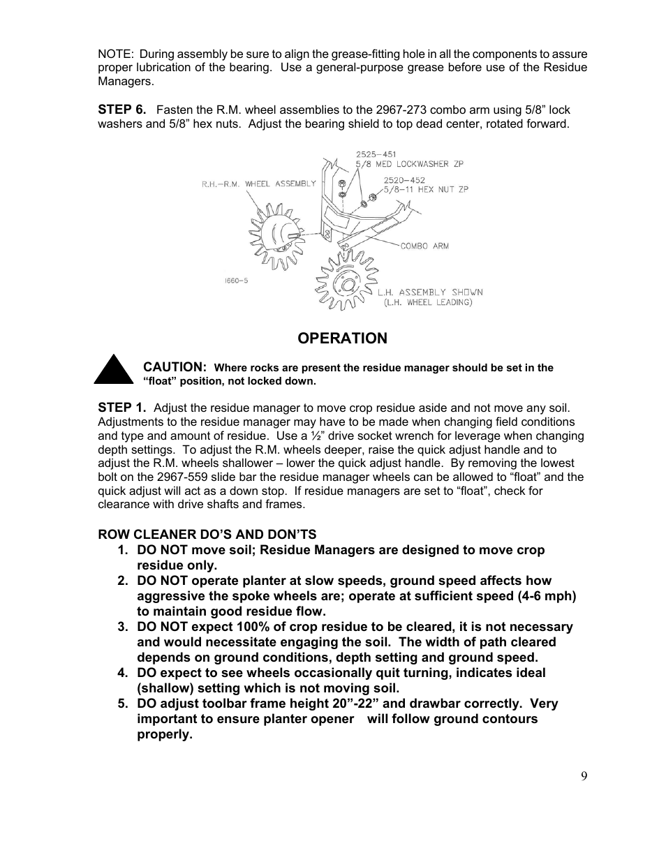 Yetter 2967-030 TITAN Residue Manager User Manual | Page 9 / 12