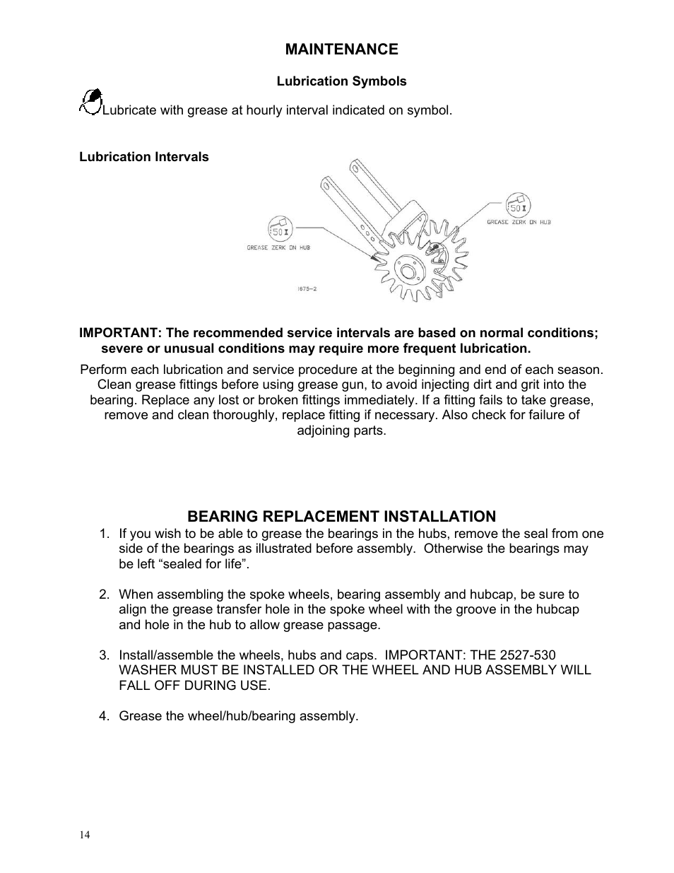 Yetter 2967-031 Residue Manager Attachment For 2960-130 - Unit Mounted Double Arm Conservation Coulter User Manual | Page 14 / 16