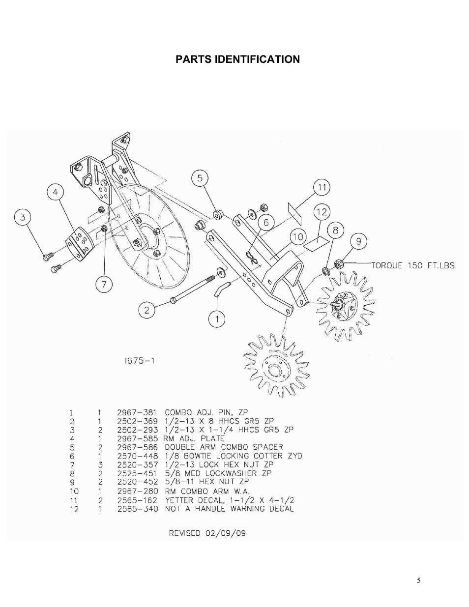 Yetter 2967-031 Residue Manager Attachment For 2960-130 - Unit Mounted Double Arm Conservation Coulter User Manual | Page 5 / 16