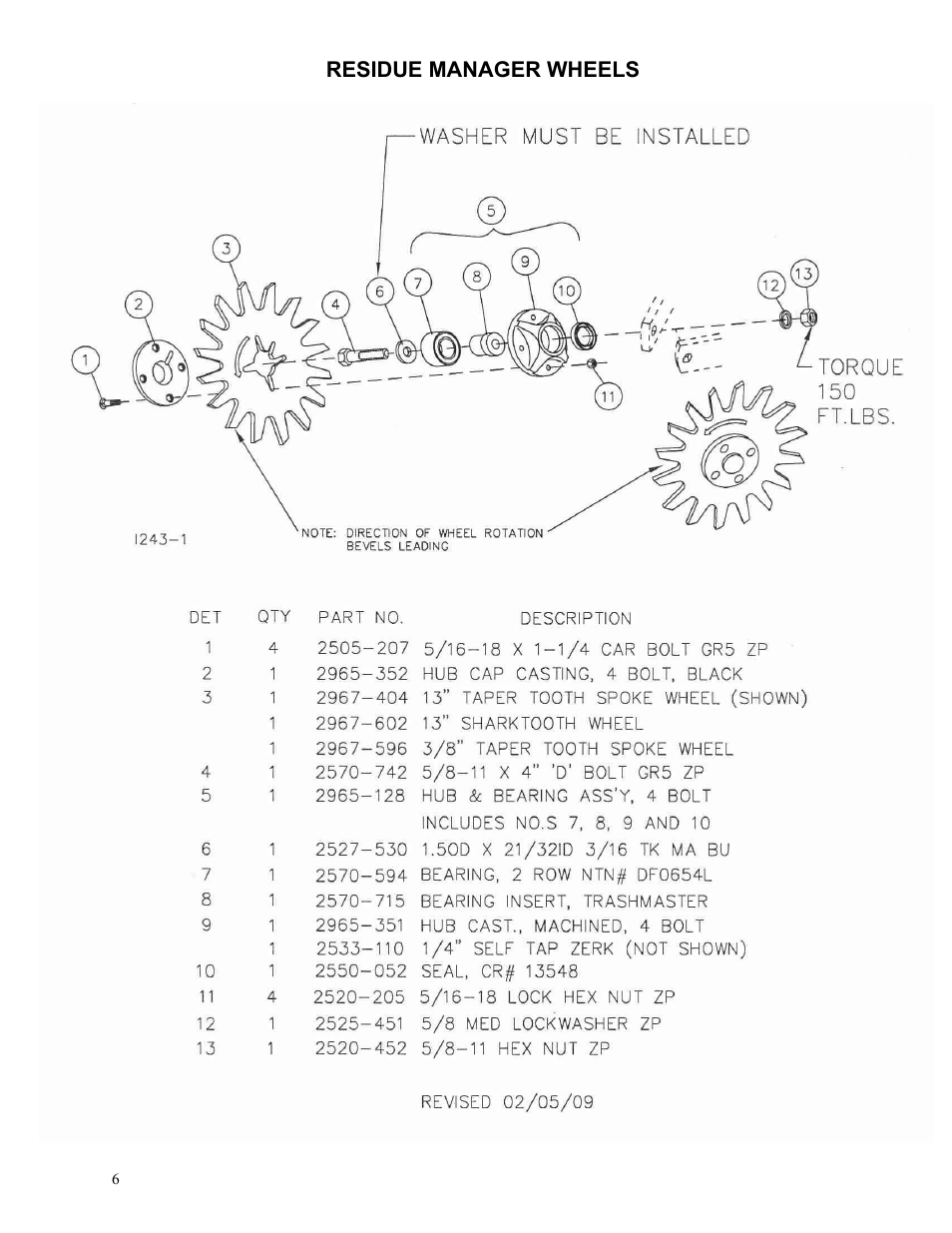 Yetter 2967-031 Residue Manager Attachment For 2960-130 - Unit Mounted Double Arm Conservation Coulter User Manual | Page 6 / 16