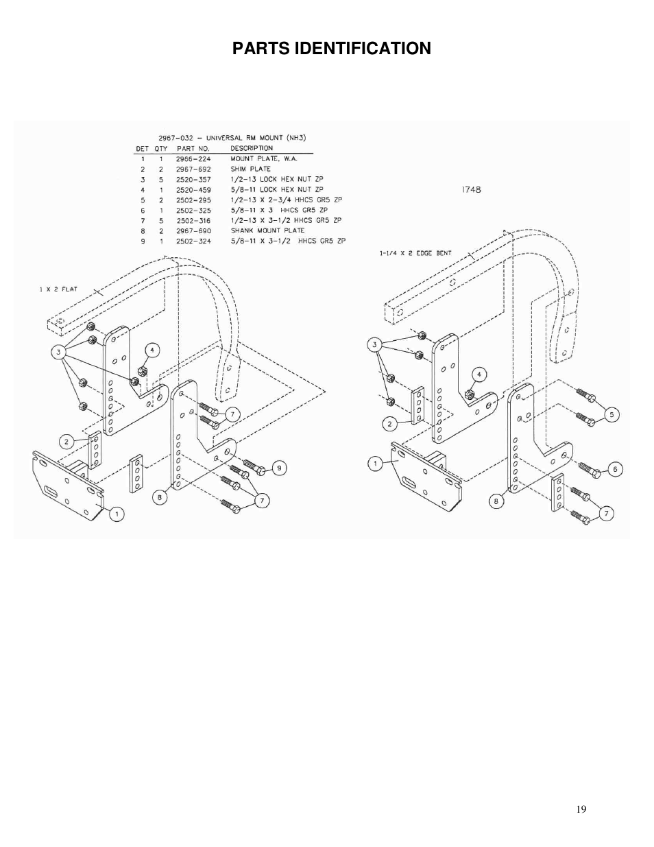 Parts identification | Yetter 2967-039 Titan C-Shank Mounted Residue Manager User Manual | Page 19 / 24