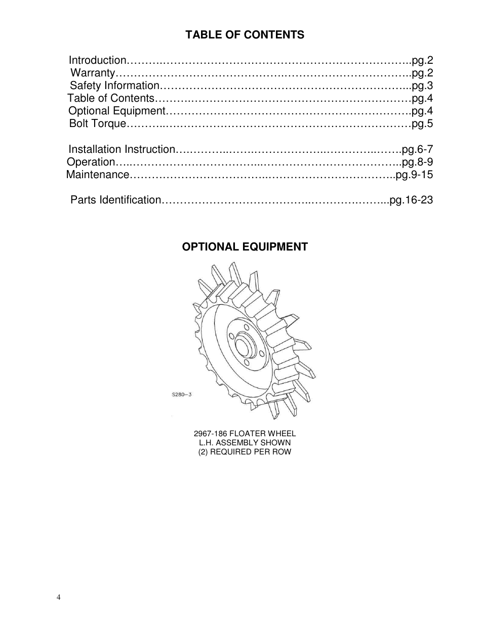 Yetter 2967-039 Titan C-Shank Mounted Residue Manager User Manual | Page 4 / 24