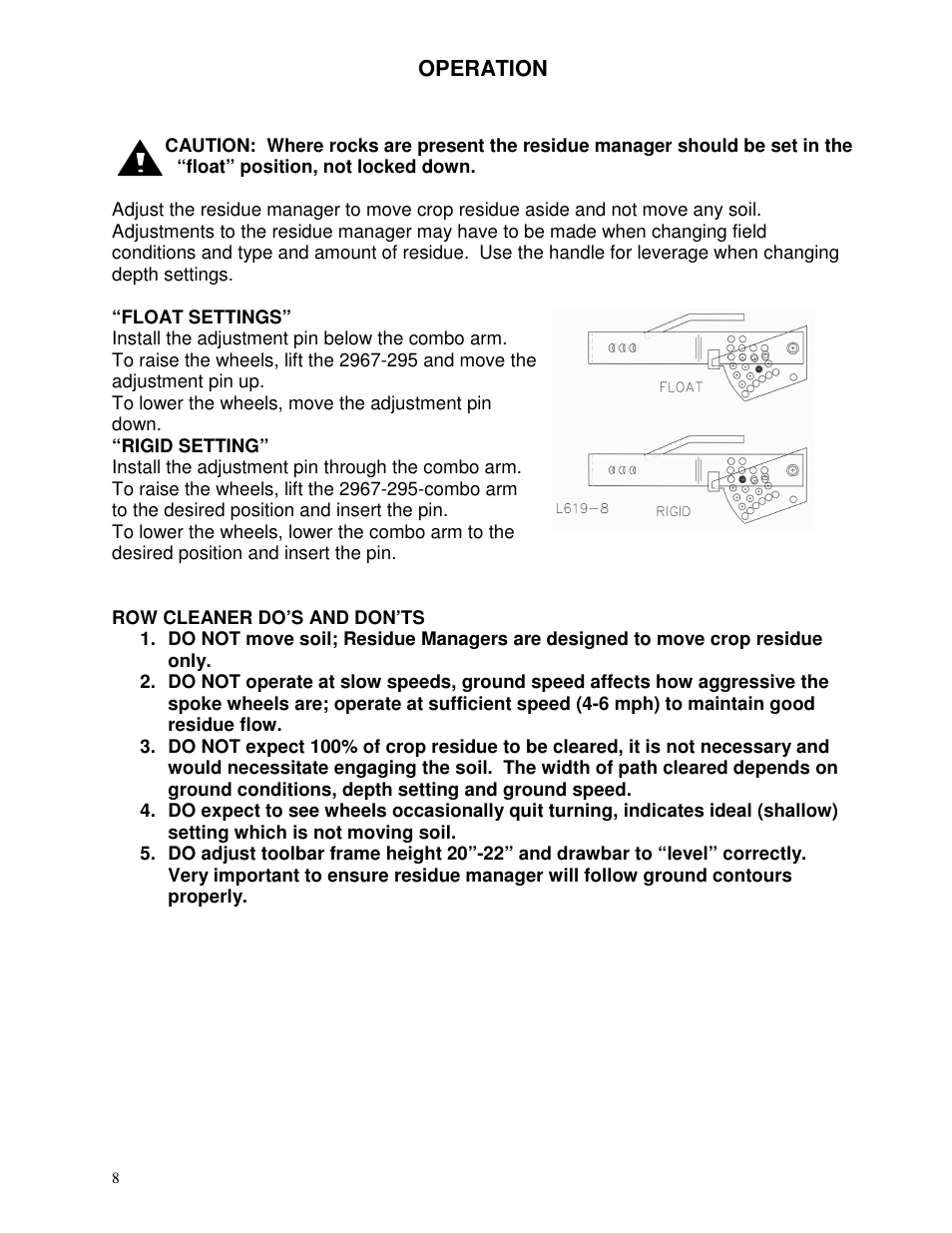 Yetter 2967-039 Titan C-Shank Mounted Residue Manager User Manual | Page 8 / 24