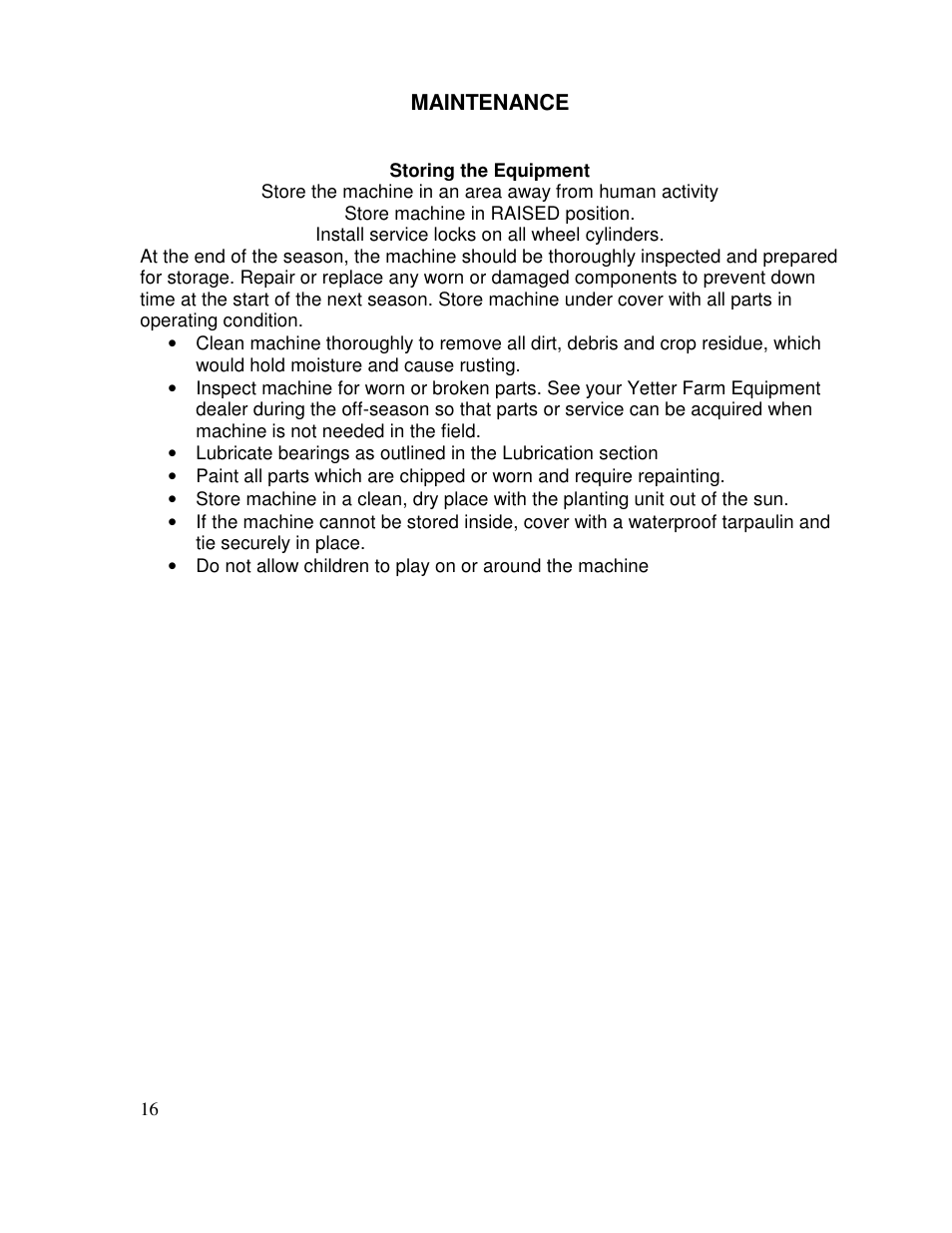 Yetter 2967-035 TITAN Universal Face Plate Mounted Floating Residue Manager User Manual | Page 16 / 20