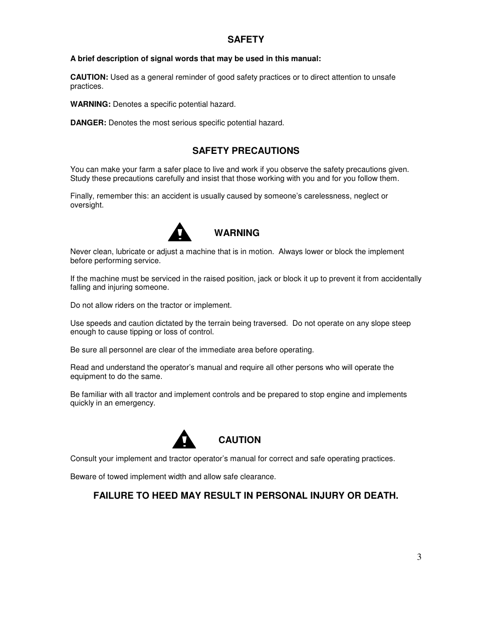 Yetter 2967-035 TITAN Universal Face Plate Mounted Floating Residue Manager User Manual | Page 3 / 20