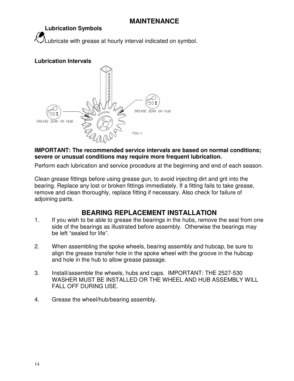 Yetter 2967-048 Narrow Row Residue Manager User Manual | Page 14 / 20