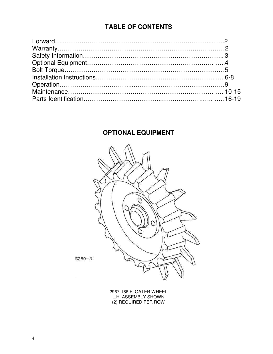 Yetter 2967-048 Narrow Row Residue Manager User Manual | Page 4 / 20