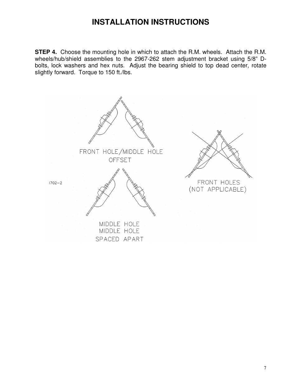 Installation instructions | Yetter 2967-048 Narrow Row Residue Manager User Manual | Page 7 / 20