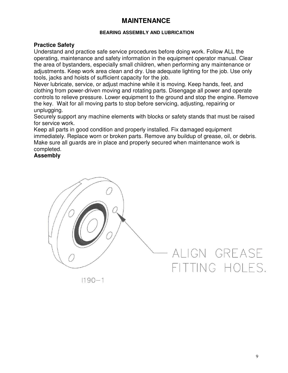 Maintenance | Yetter 2967-043 TITAN Screw Adjust Residue Manager for John Deere HD Coulter User Manual | Page 9 / 20