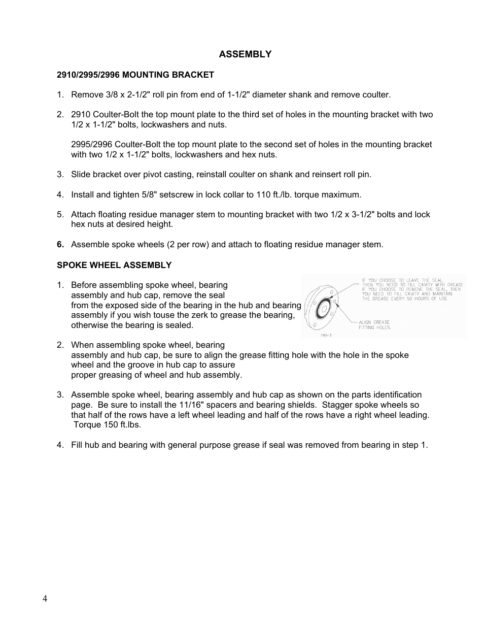 Yetter 2967-122 Floating Residue Manager User Manual | Page 4 / 20