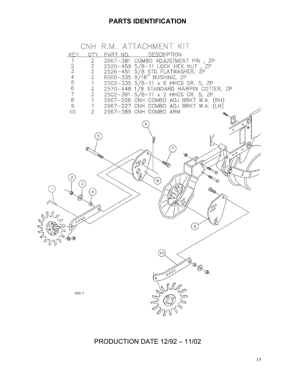 Yetter 2967-135 Residue Manager Attachment for Case Coulter User Manual | Page 15 / 20