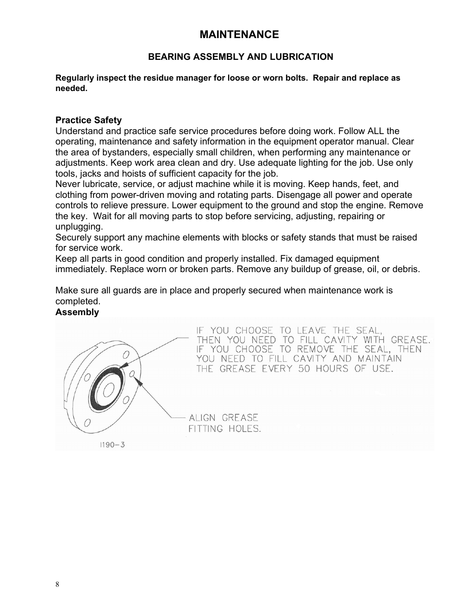 Yetter 2967-135 Residue Manager Attachment for Case Coulter User Manual | Page 8 / 20