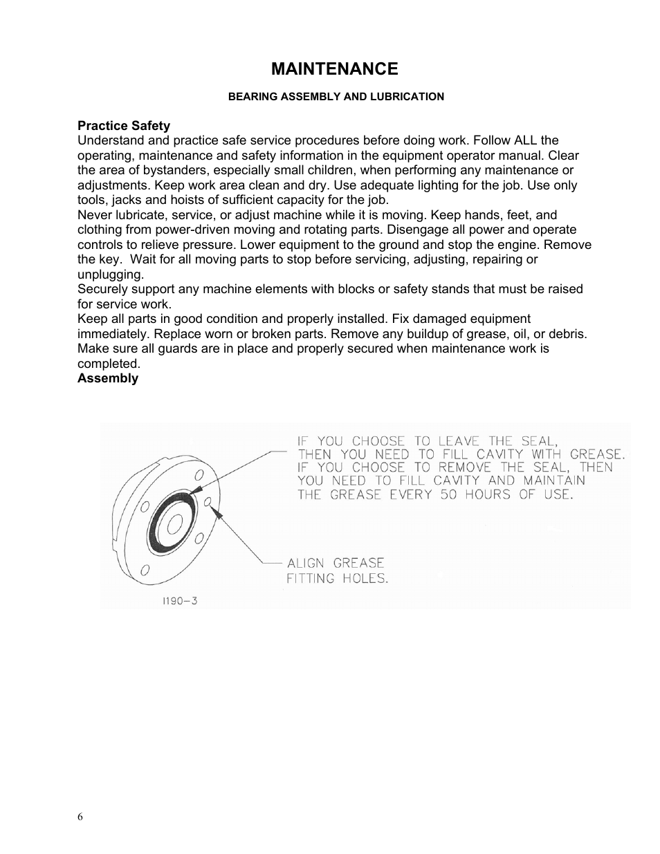 Maintenance | Yetter 2967-140 Residue Manager Attachment for White-New Idea Frame Mounted No-Till Coulter User Manual | Page 6 / 16