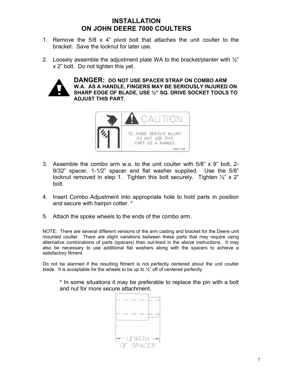 Yetter 2967-145 Residue Manager Attachment for Yetter/John Deere 7000 Unit Mounted Conservation Coulter User Manual | Page 7 / 20