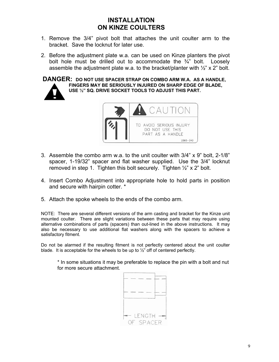 Yetter 2967-145 Residue Manager Attachment for Yetter/John Deere 7000 Unit Mounted Conservation Coulter User Manual | Page 9 / 20