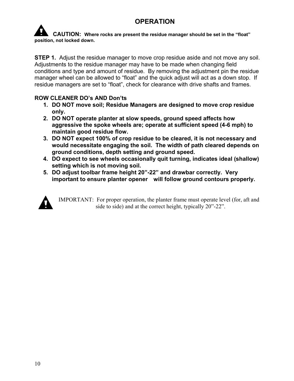 Yetter 2967-180 Residue Manager for 2959 Offset Injection Coulter User Manual | Page 10 / 20