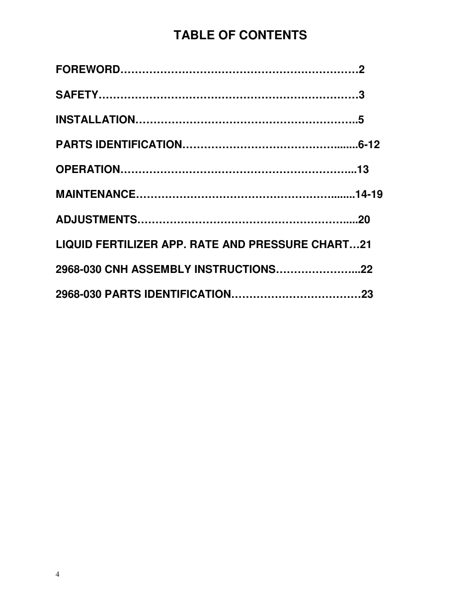 Yetter 2968 Row Unit Mid-mount Fertilizer Injection Opener User Manual | Page 4 / 24