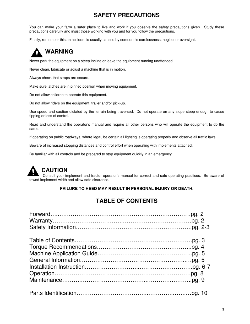 Yetter 2982-001 V.T.A. User Manual | Page 3 / 12