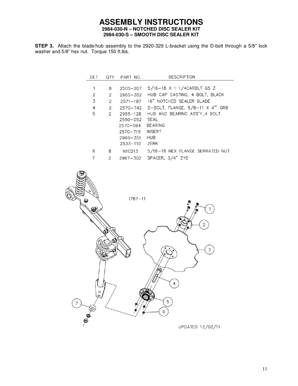 Assembly instructions | Yetter 2984 Series Maverick HR Plus User Manual | Page 11 / 52