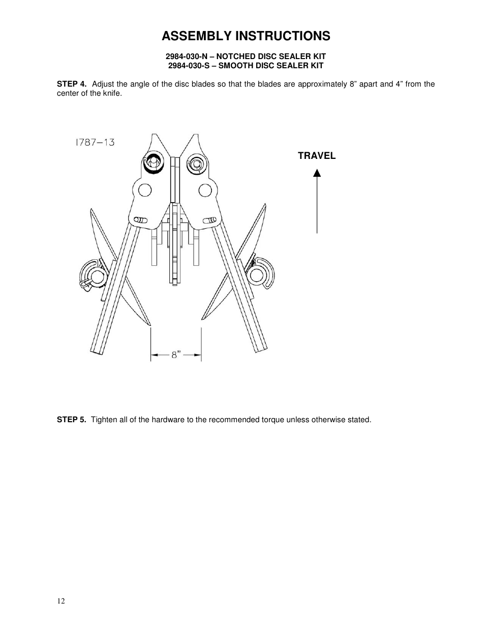 Assembly instructions | Yetter 2984 Series Maverick HR Plus User Manual | Page 12 / 52