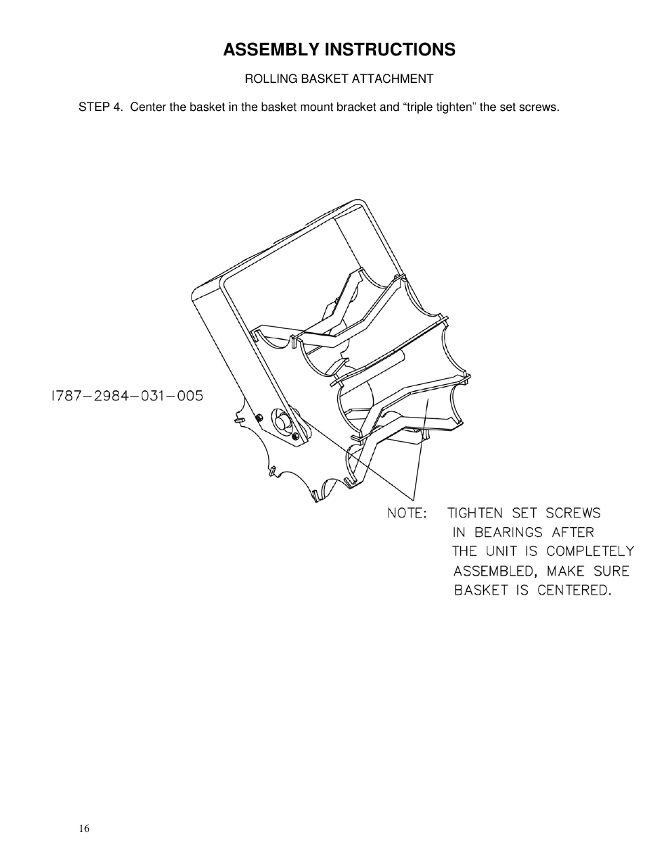 Assembly instructions | Yetter 2984 Series Maverick HR Plus User Manual | Page 16 / 52