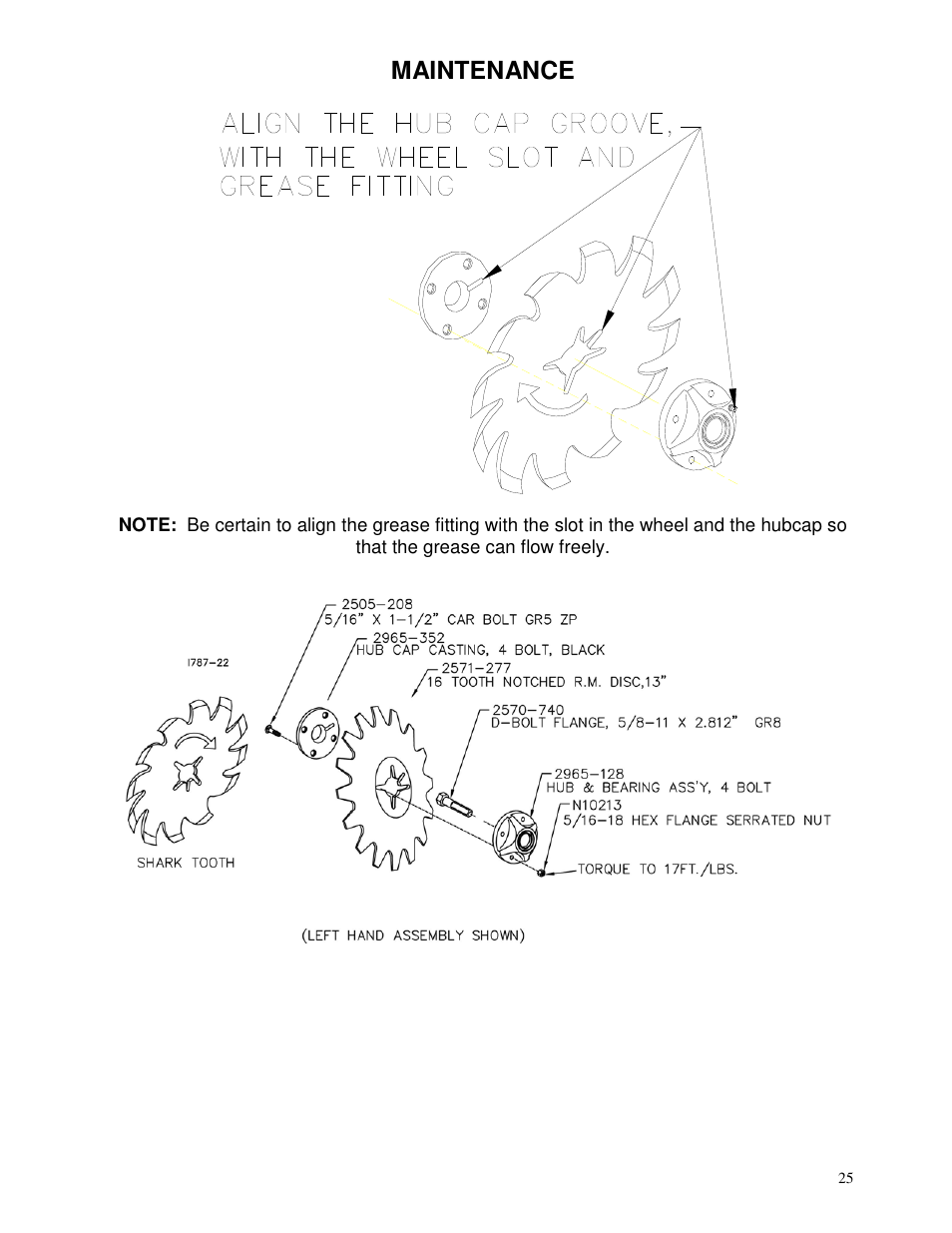 Maintenance | Yetter 2984 Series Maverick HR Plus User Manual | Page 25 / 52