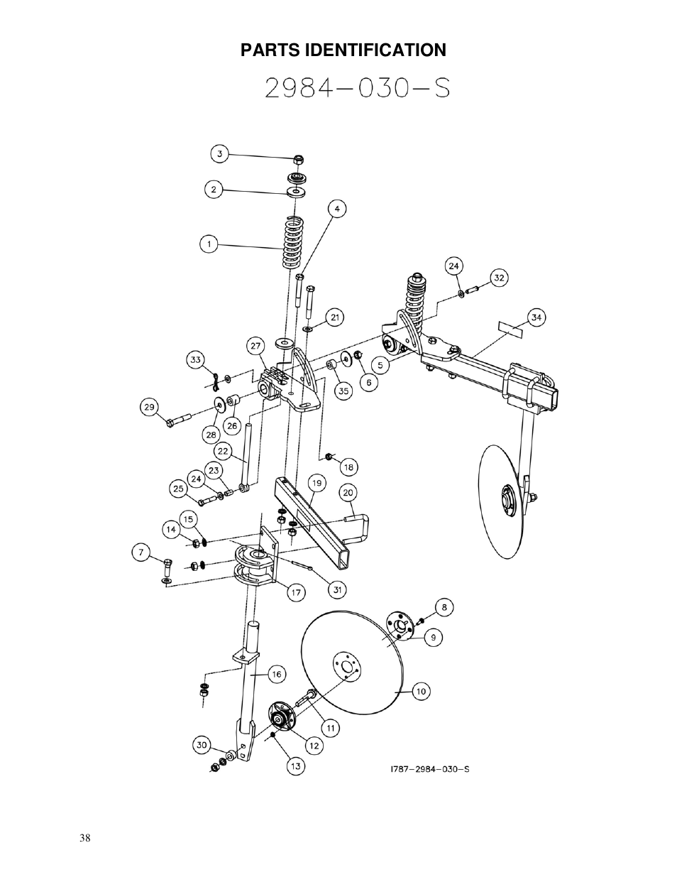 Parts identification | Yetter 2984 Series Maverick HR Plus User Manual | Page 38 / 52