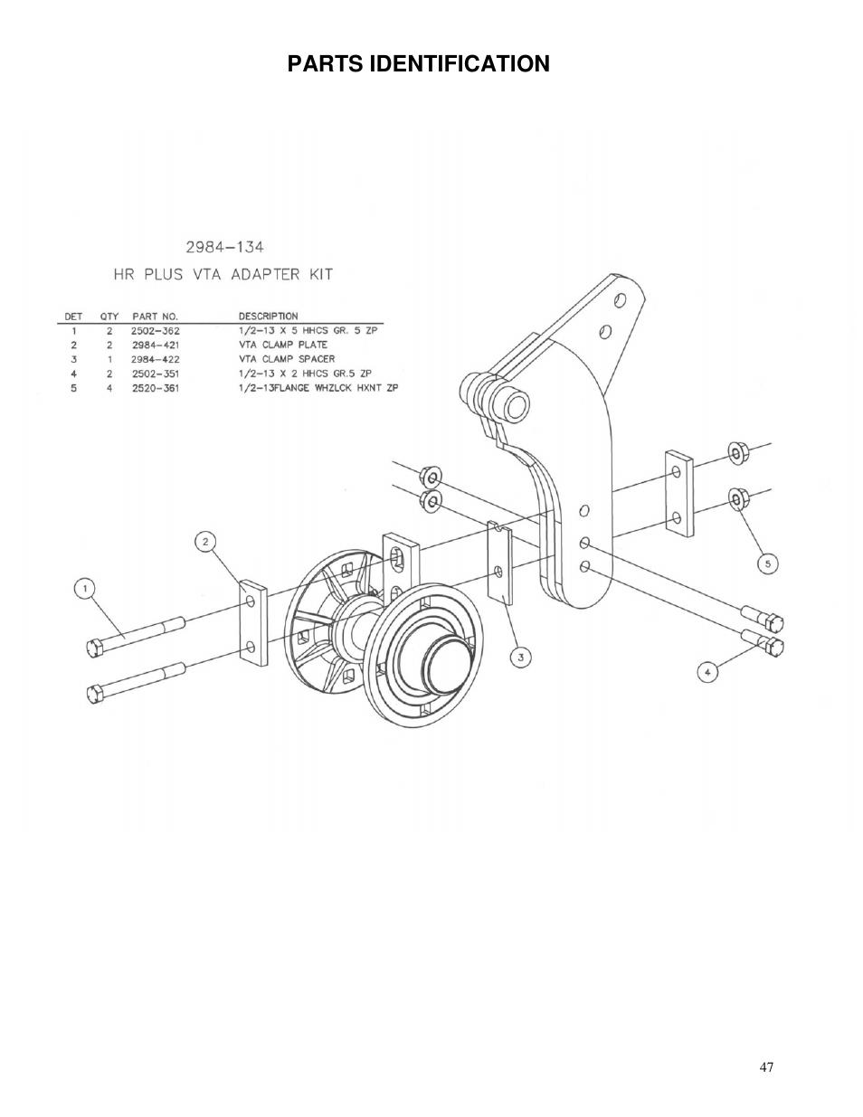 Parts identification | Yetter 2984 Series Maverick HR Plus User Manual | Page 47 / 52