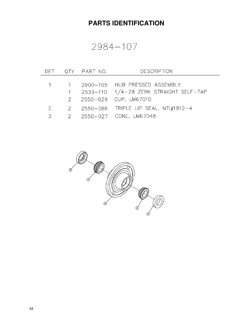 Parts identification | Yetter 2984 Series Maverick HR Plus User Manual | Page 48 / 52