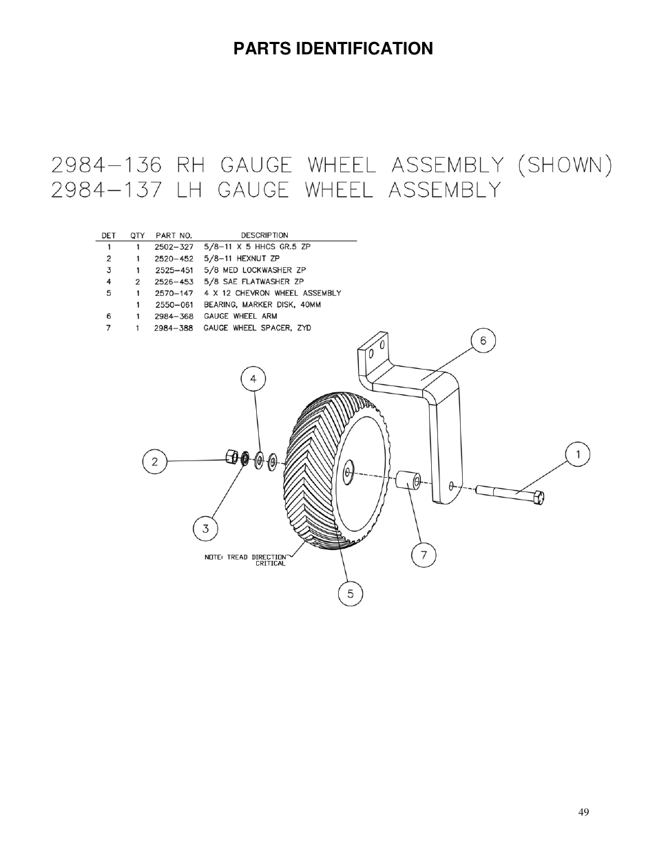 Parts identification | Yetter 2984 Series Maverick HR Plus User Manual | Page 49 / 52