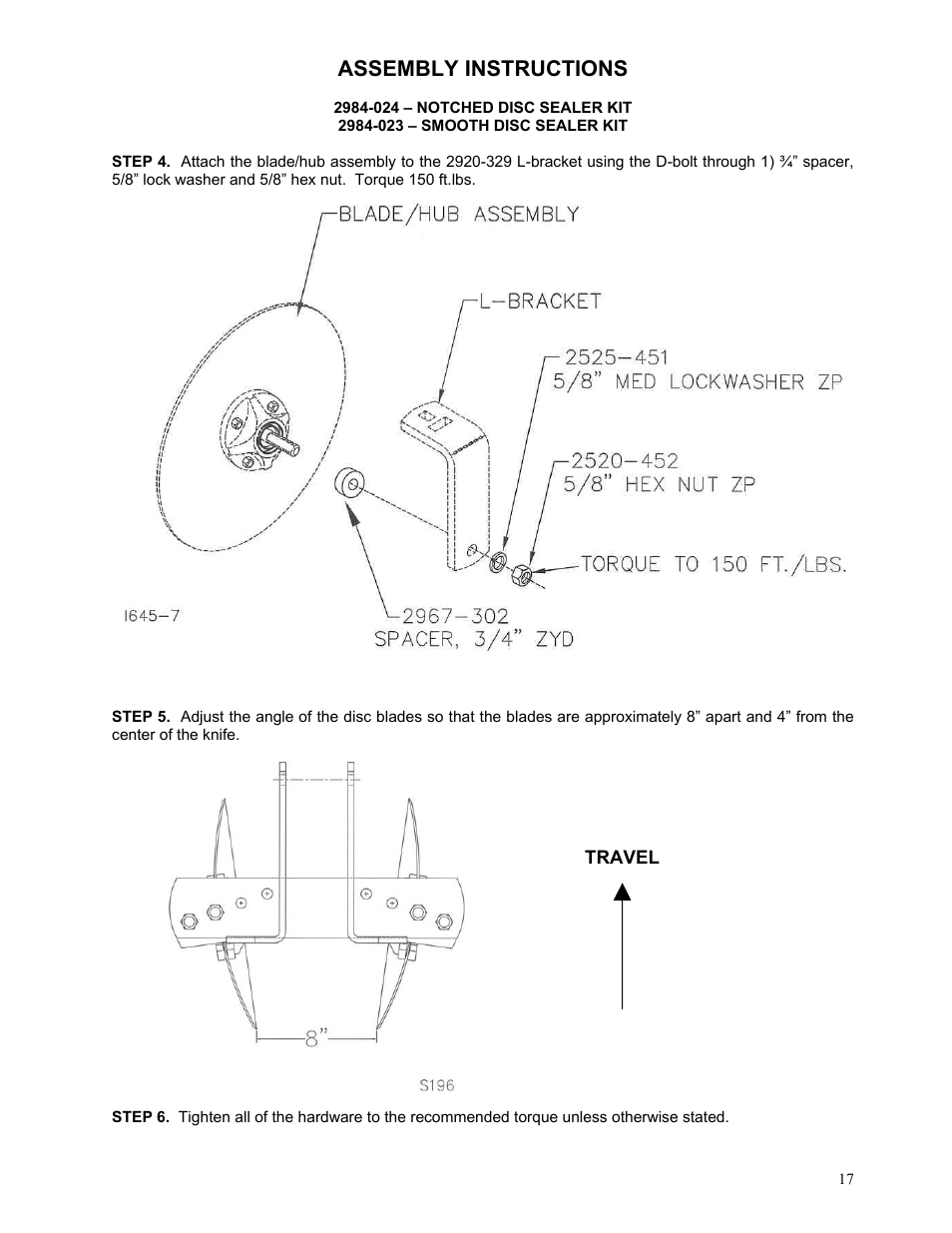 Assembly instructions | Yetter 2984 High Residue Maverick Opener User Manual | Page 17 / 40