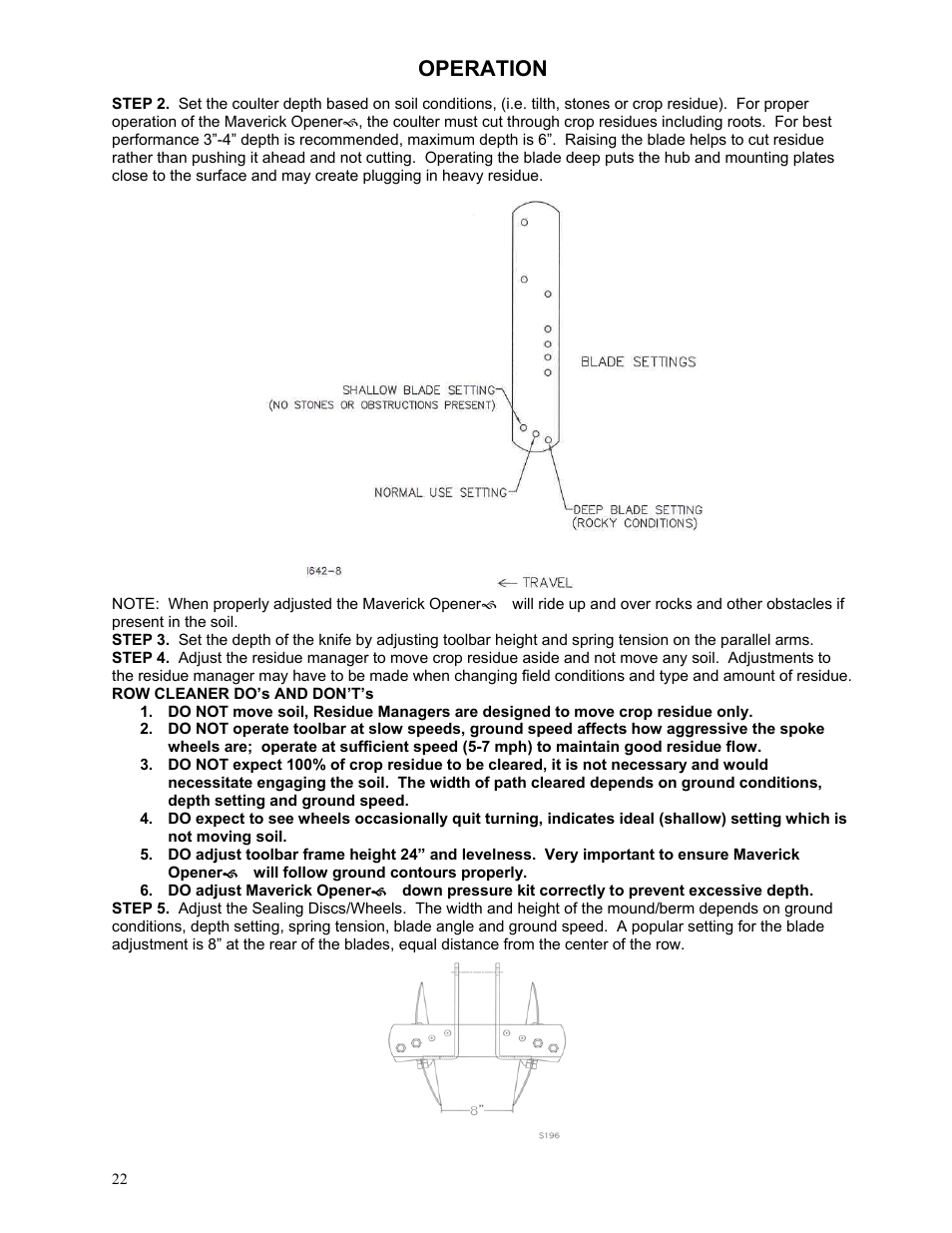 Operation | Yetter 2984 High Residue Maverick Opener User Manual | Page 22 / 40