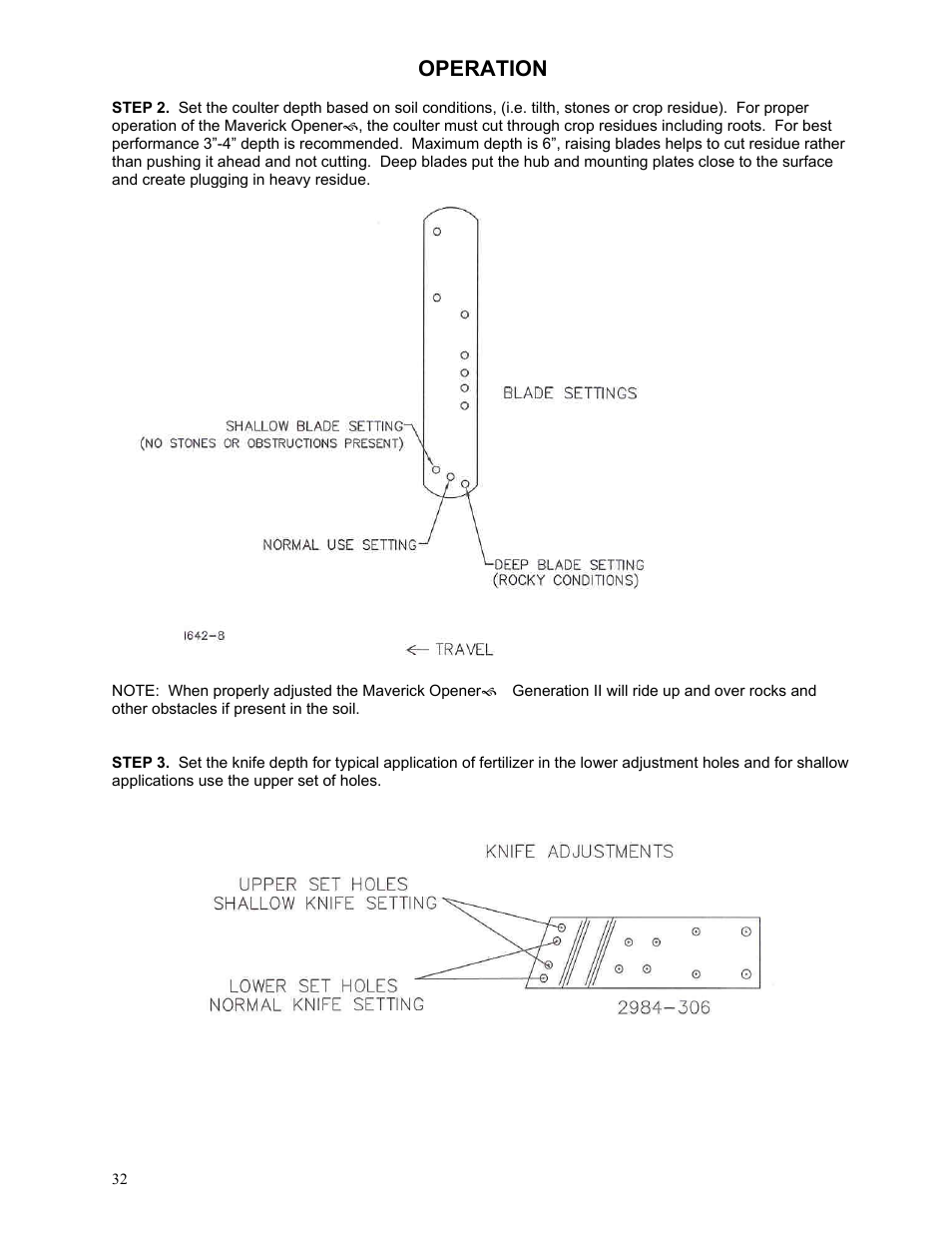 Operation | Yetter 2984 Series Generation II Maverick Opener User Manual | Page 32 / 56