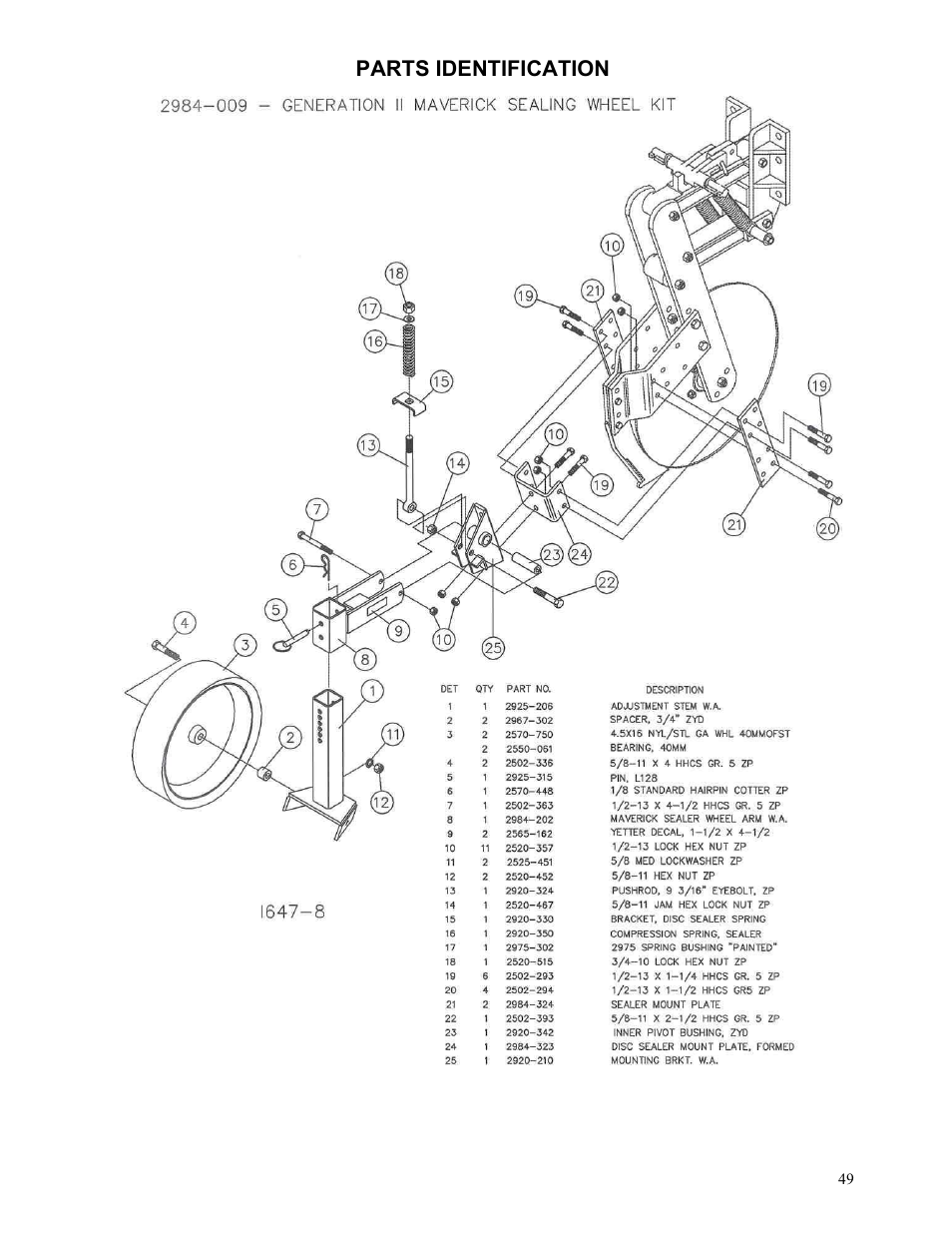 Yetter 2984 Series Generation II Maverick Opener User Manual | Page 49 / 56
