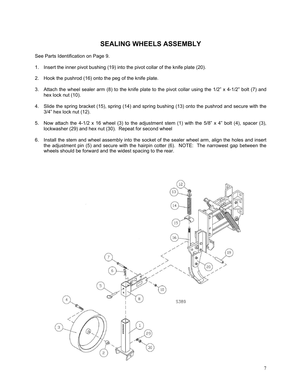 Sealing wheels assembly | Yetter 2984 Maverick Opener User Manual | Page 7 / 12