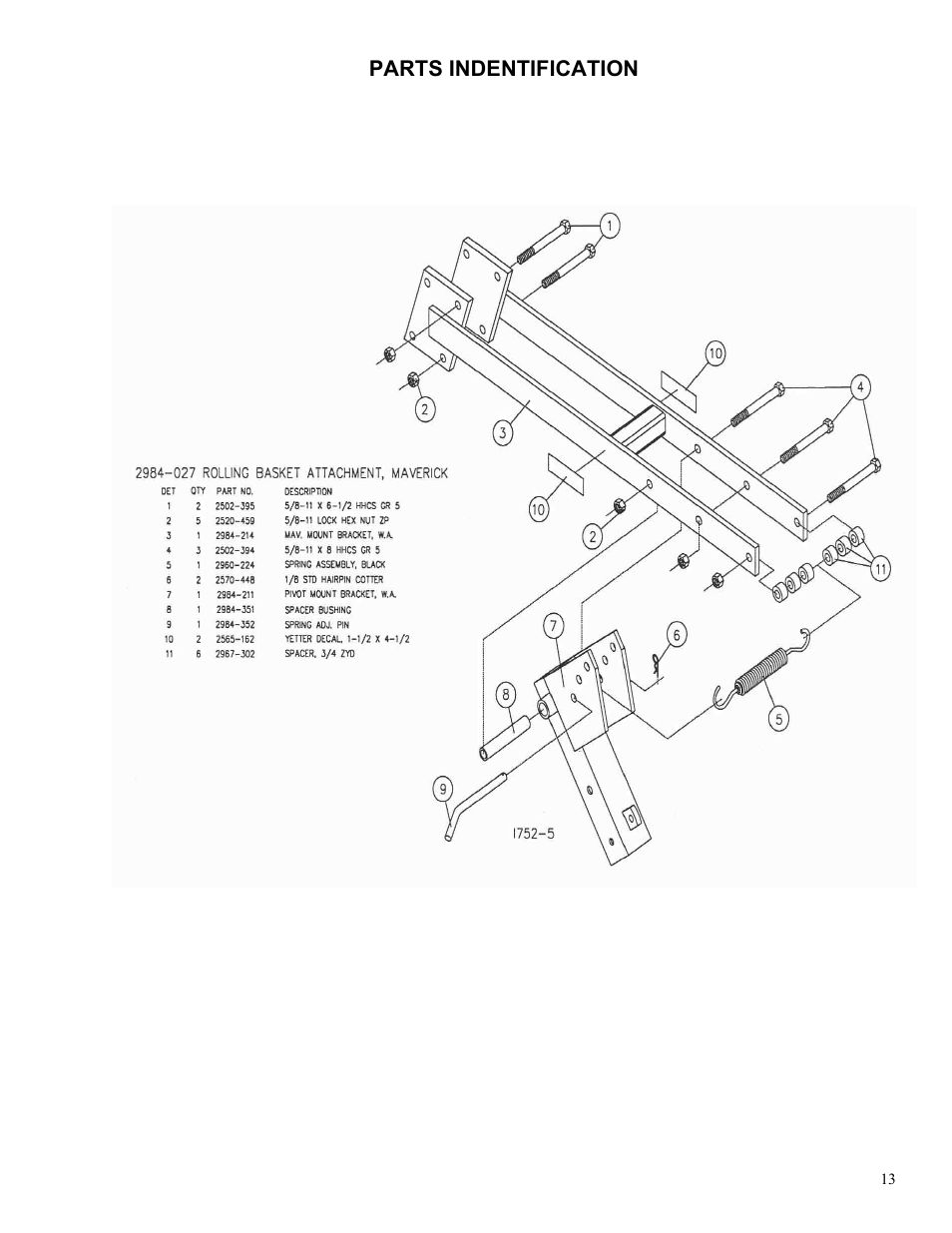 Yetter 2984-027 Rolling Basket Attachment User Manual | Page 13 / 16