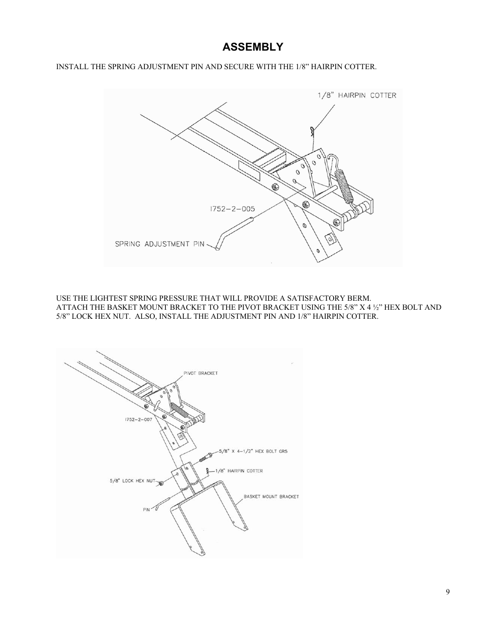 Assembly | Yetter 2984-027 Rolling Basket Attachment User Manual | Page 9 / 16